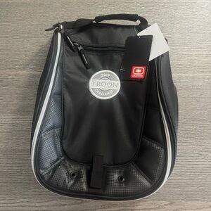 Ogio Shoester Golf Bowling Shoes Travel Bag With Divider Black Silver New